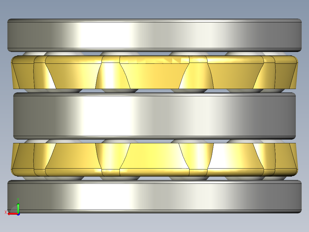 滚珠轴承双推力轴承后视图