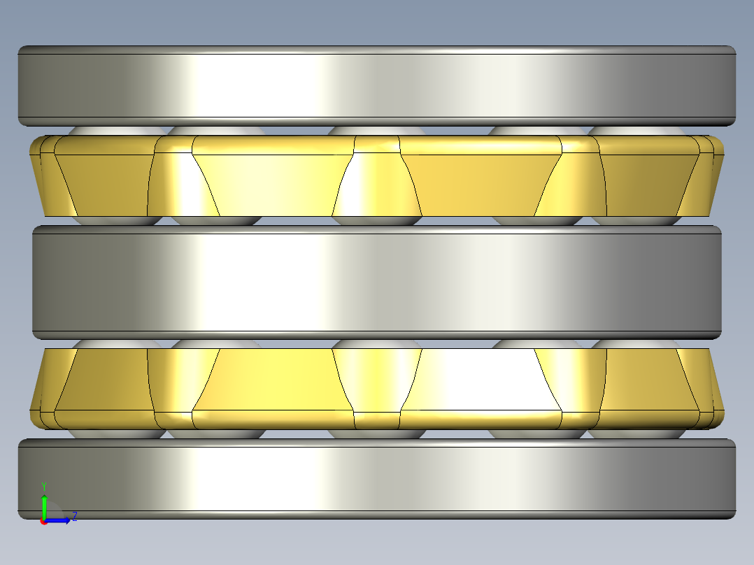 滚珠轴承双推力轴承左视图