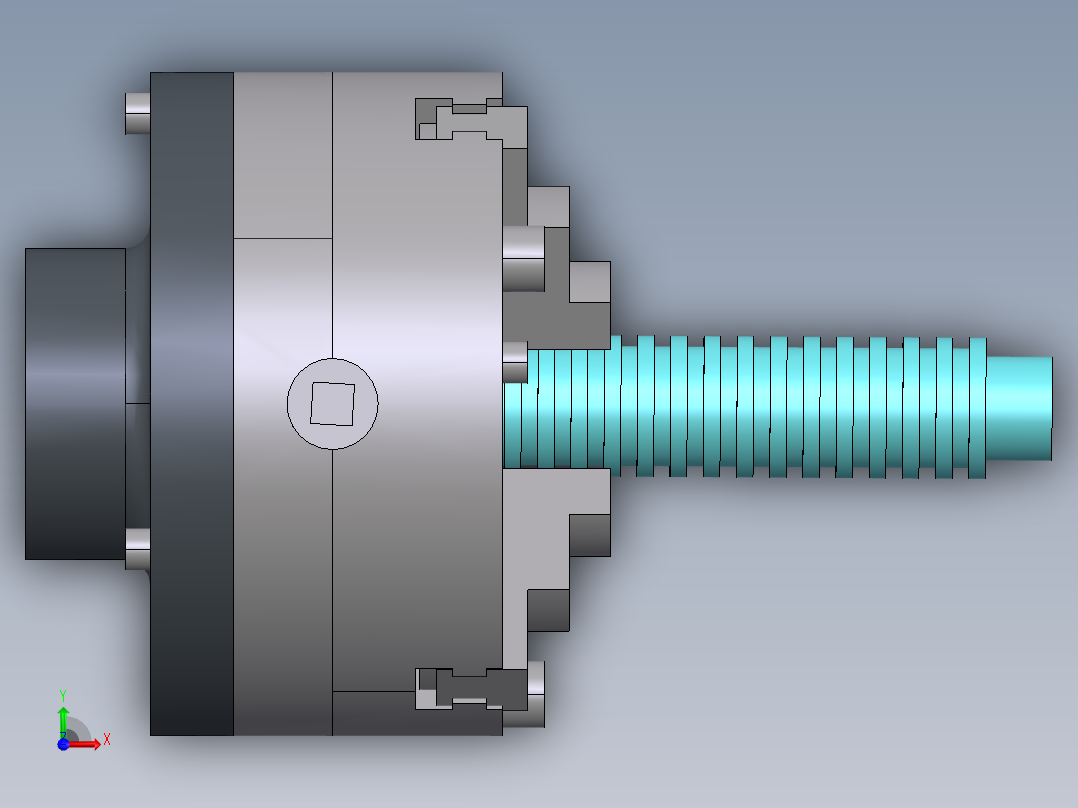 压面机刀轴夹具设计前视图