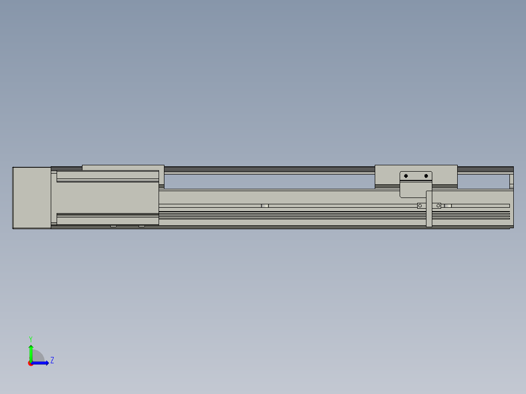直线模组LHAT10-CA-S300-L-C3设计图纸左视图