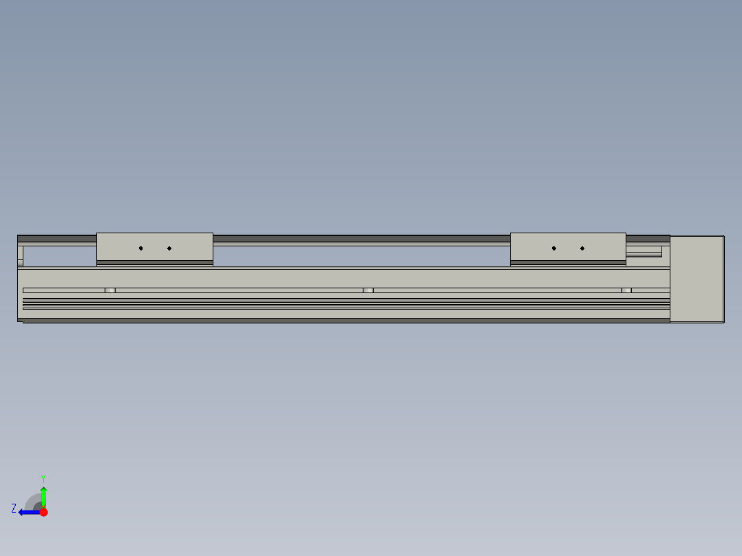 直线模组LHAT10-CA-S300-L-C3设计图纸右视图