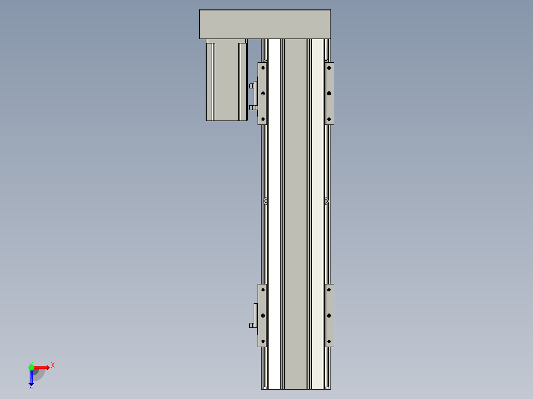 直线模组LHAT10-CA-S300-L-C3设计图纸俯视图