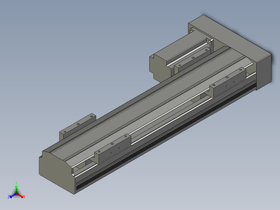 直线模组LHAT10-CA-S300-L-C3设计图纸正等轴测图