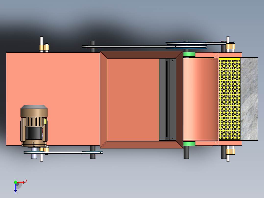蓖麻脱壳机-SW俯视图