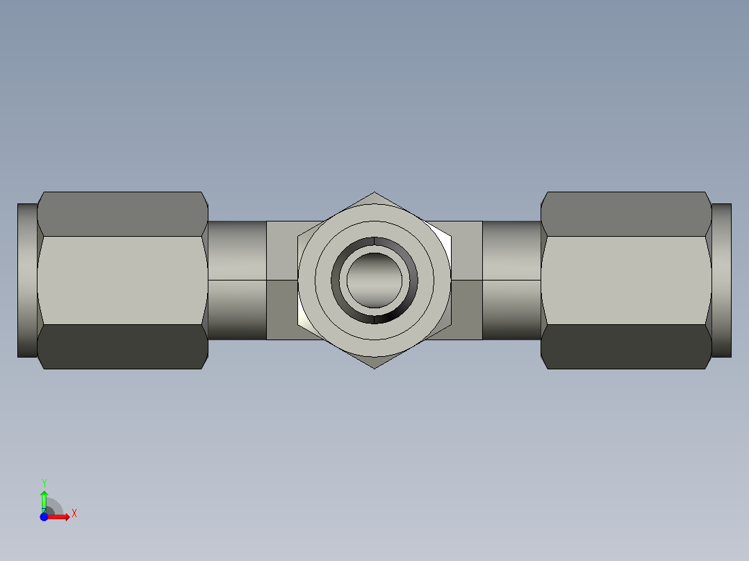 卡套式工业通用硬管接头4_s6bu-s前视图