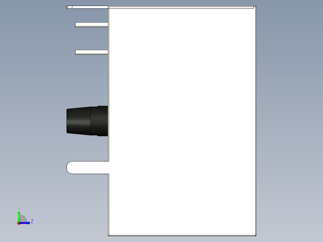 4端口RJ45插座左视图