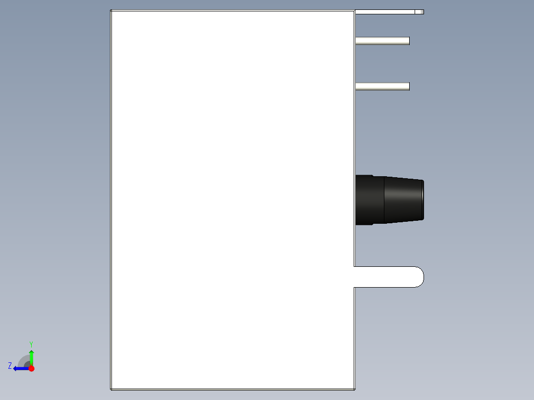 4端口RJ45插座右视图