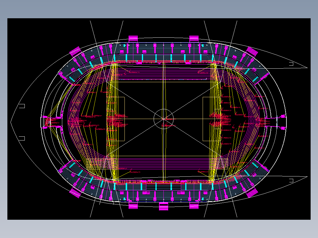 专业足球场照明设计平面图