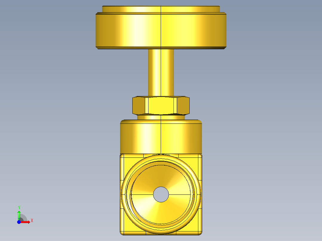 管件接头、螺纹接头、三通(67)前视图