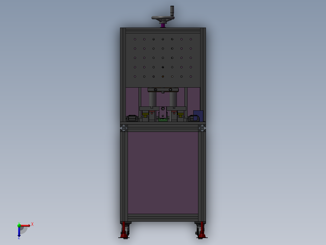 热容机植螺母机3D图纸H627 K885 非标自动化设备3D图纸3D模型俯视图