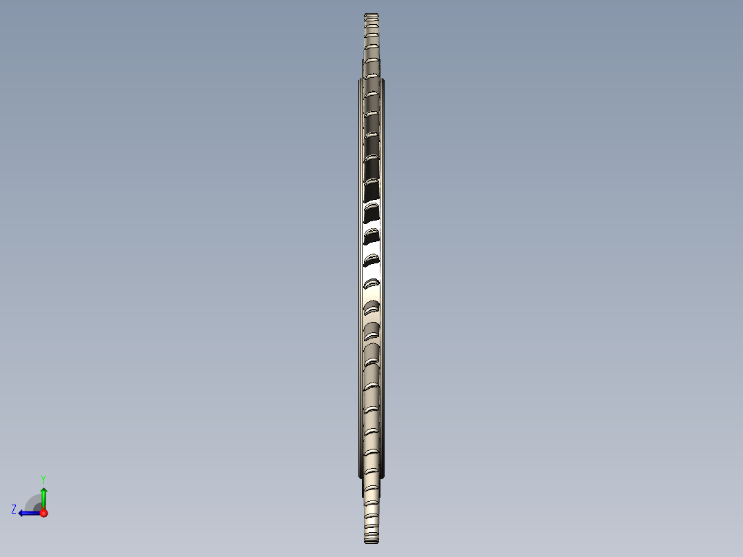 燃气轮机扇叶55---模型格式为 sw右视图