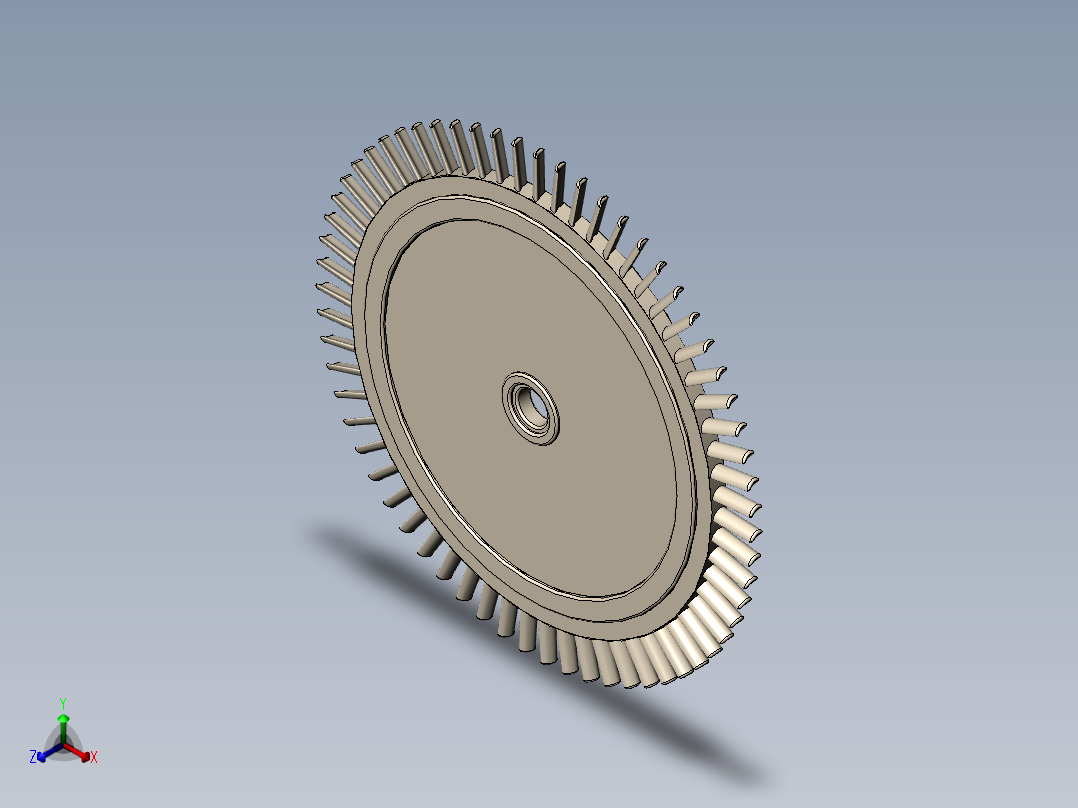 燃气轮机扇叶55---模型格式为 sw正等轴测图
