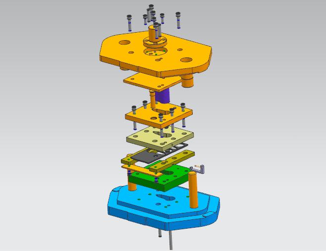 摇臂冲孔落料复合模（CAD图+UG三维+说明书）