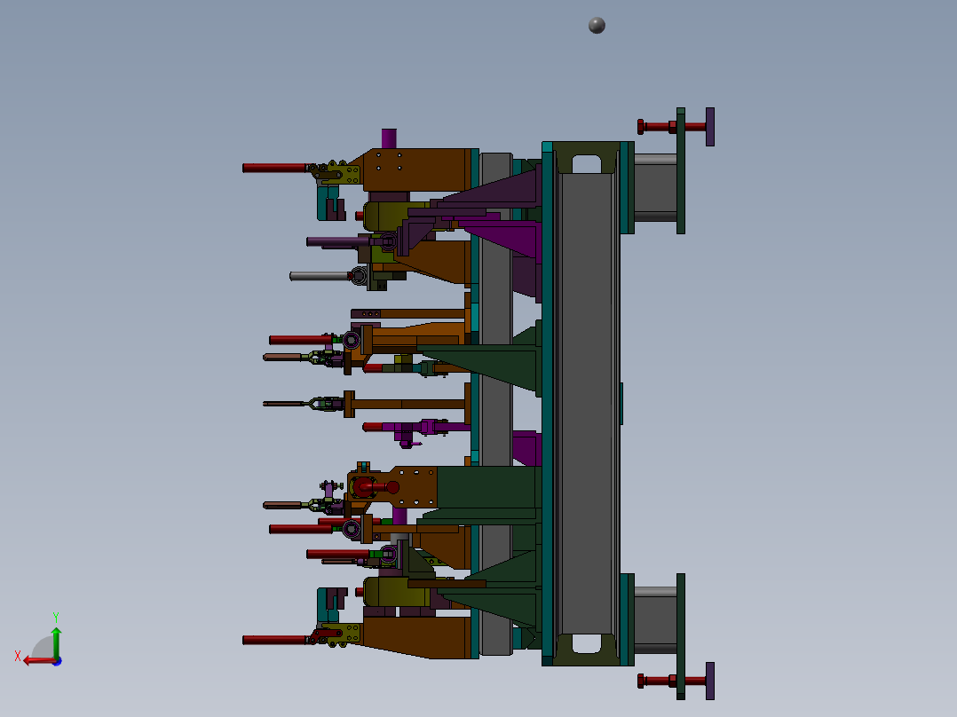 C柱焊接总成 3D模型后视图