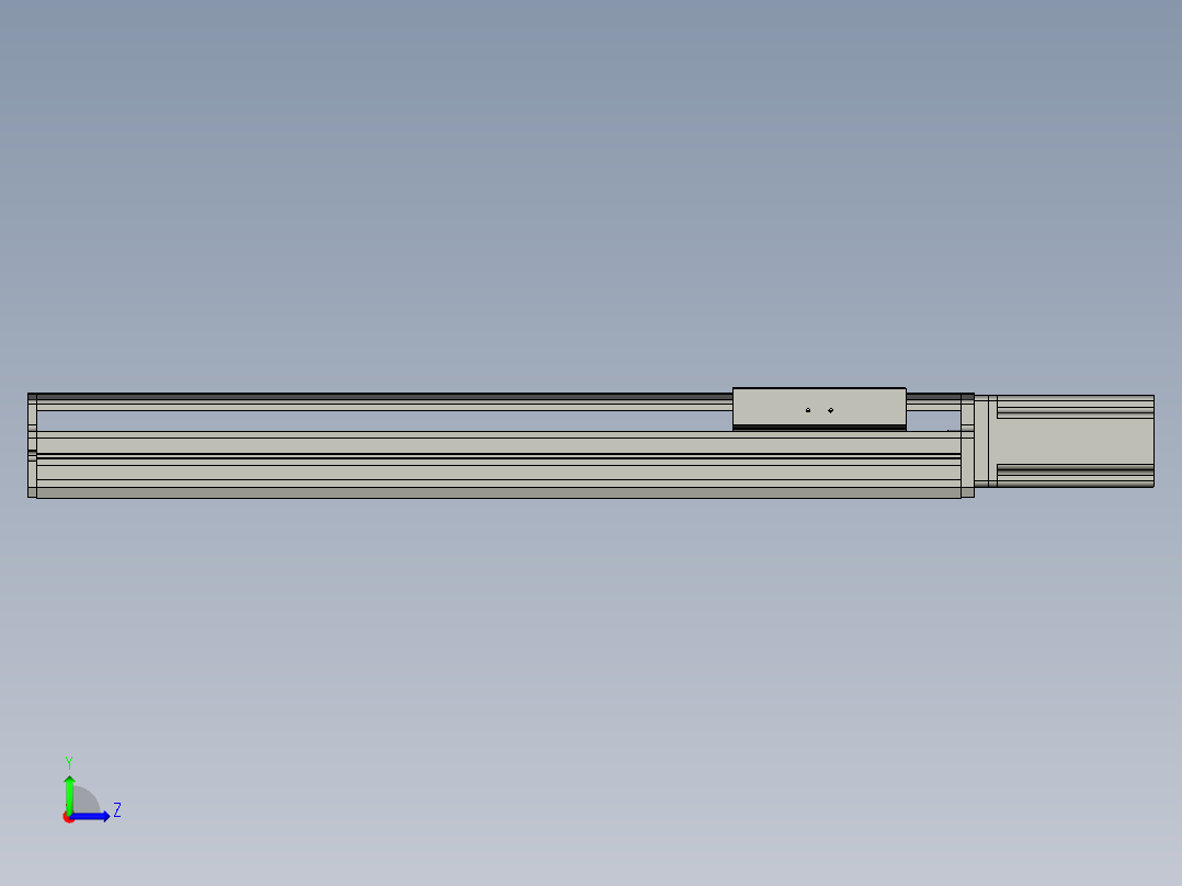 东锦丝杆传动-直线滑台模组DH170-C-L10-S550-BC-P750W-C3左视图