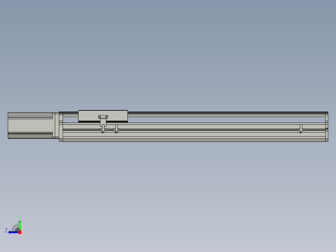 东锦丝杆传动-直线滑台模组DH170-C-L10-S550-BC-P750W-C3右视图