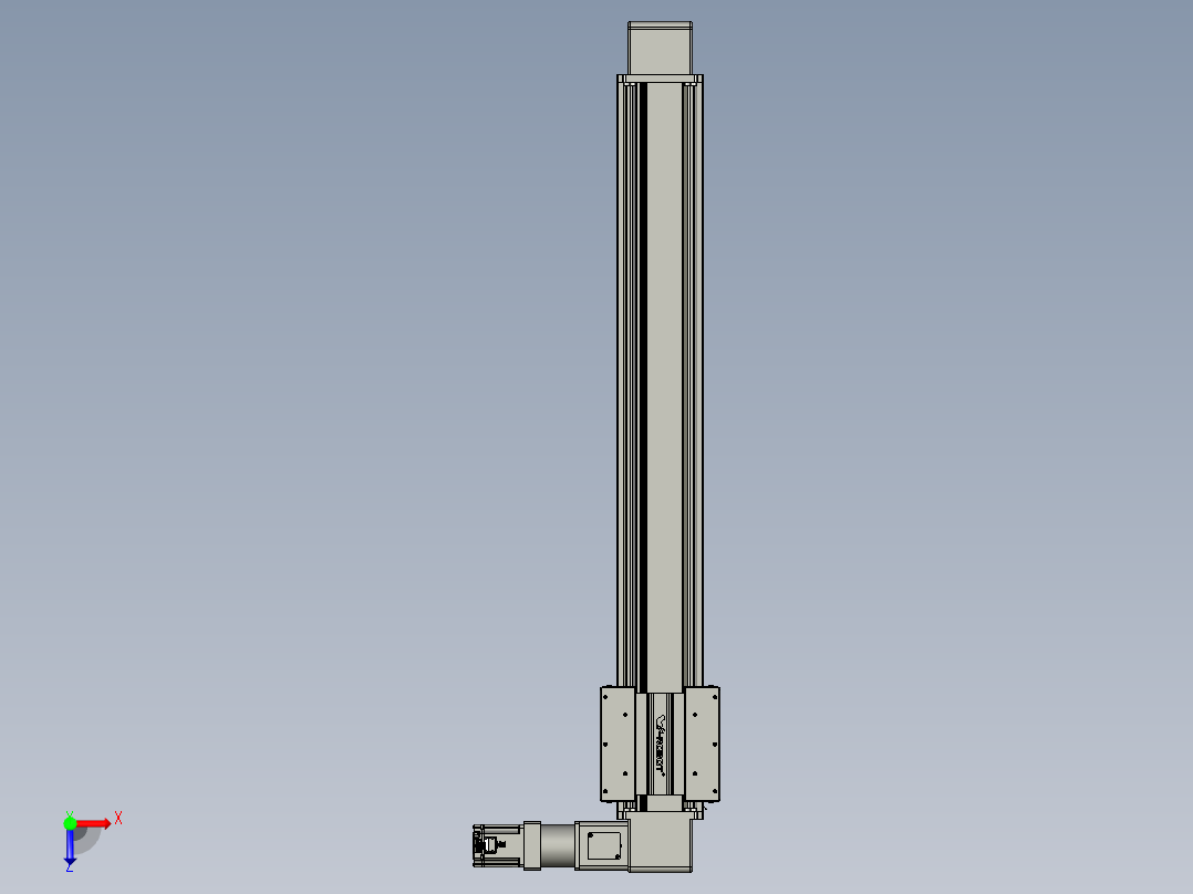 威洛博直线电机模组EB16-L208-S1100-R-ZP75-MS3-5K俯视图