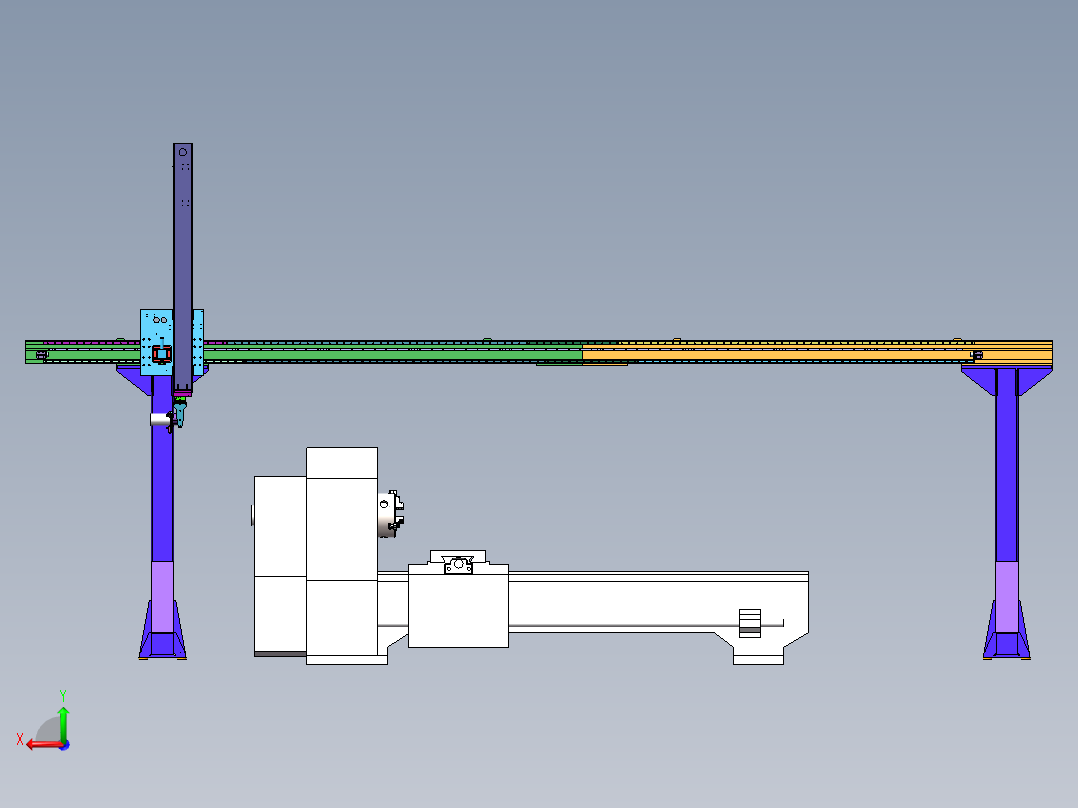 机械手仿真模型后视图