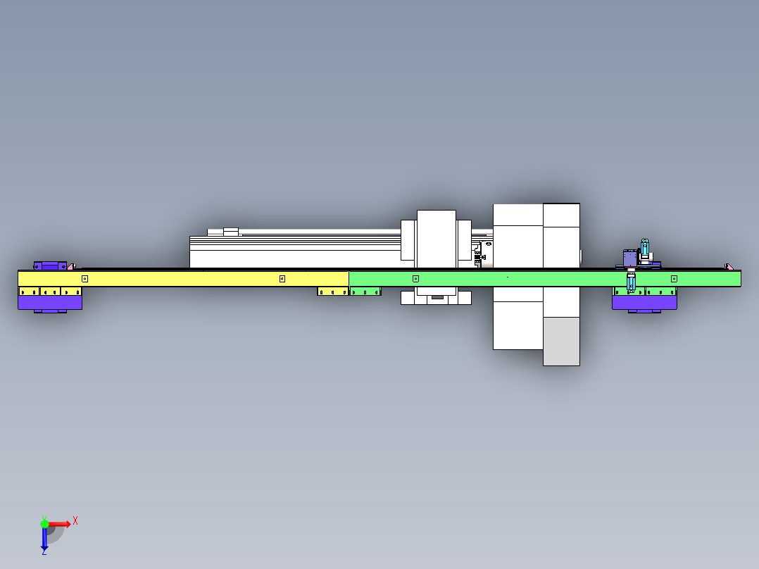 机械手仿真模型俯视图