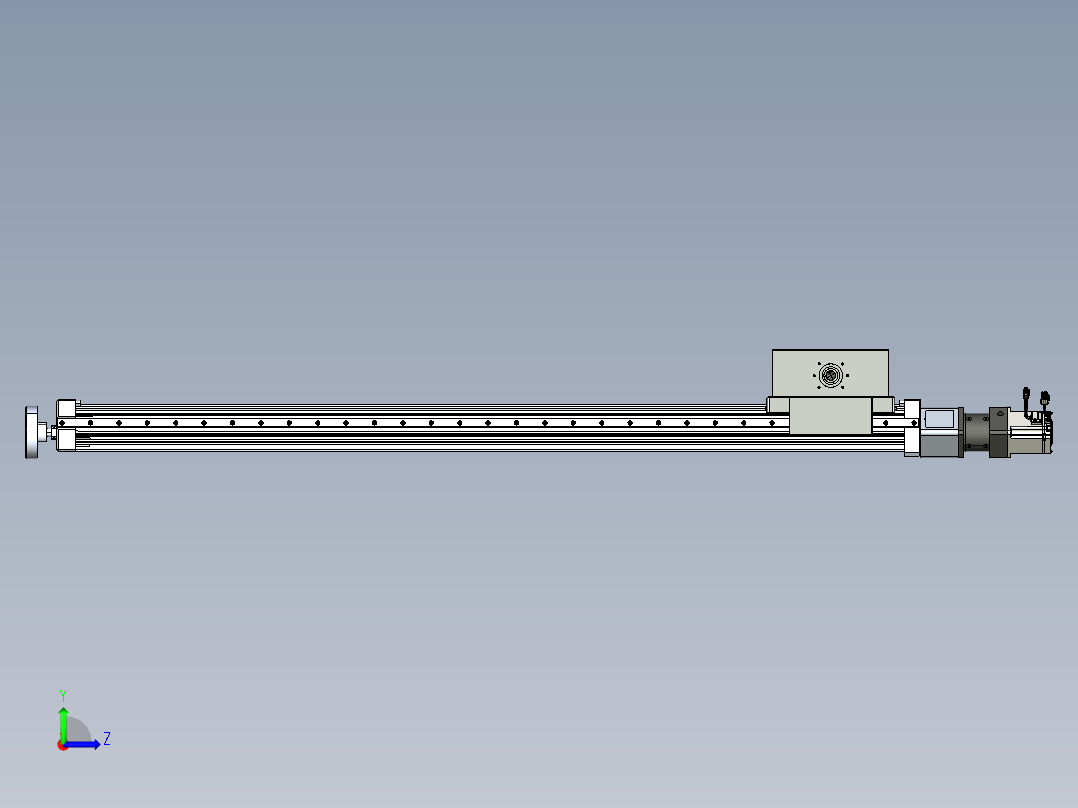 威洛博直线电机模组EB8ZR-L200-S1440-LZP75B5K-ZP755K-MS3左视图