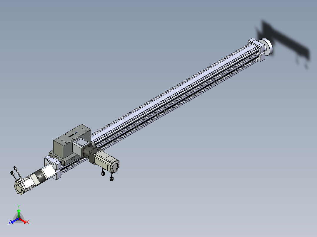 威洛博直线电机模组EB8ZR-L200-S1440-LZP75B5K-ZP755K-MS3正等轴测图