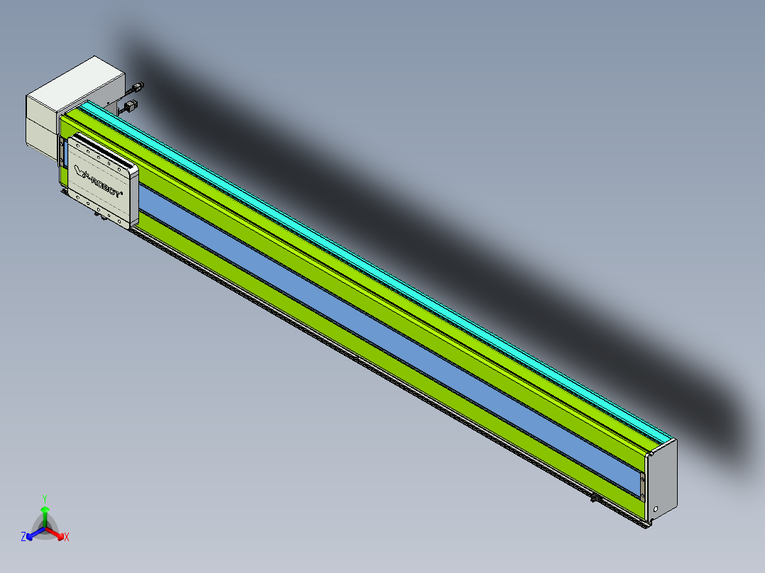 威洛博VBC同步带传动一无尘环境VBC17-L45-S1400-BRD-ZP75-C3正等轴测图