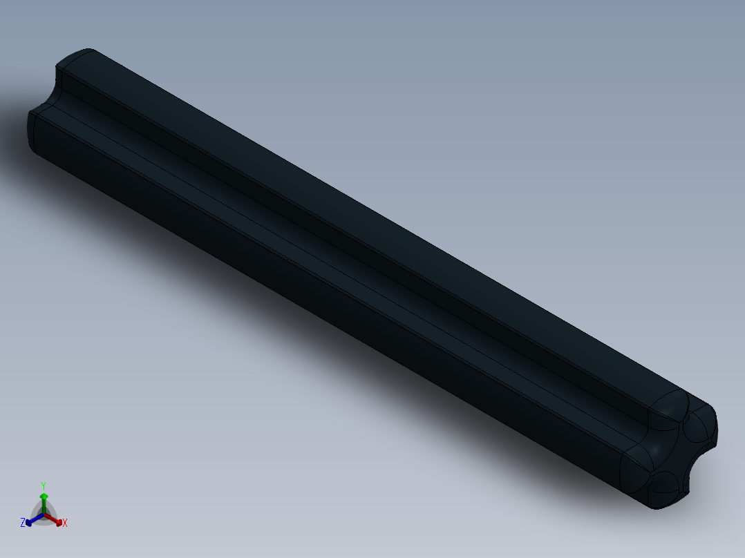 乐高机械组车桥-3705 Black Technic Axle 4.SLDPRT正等轴测图