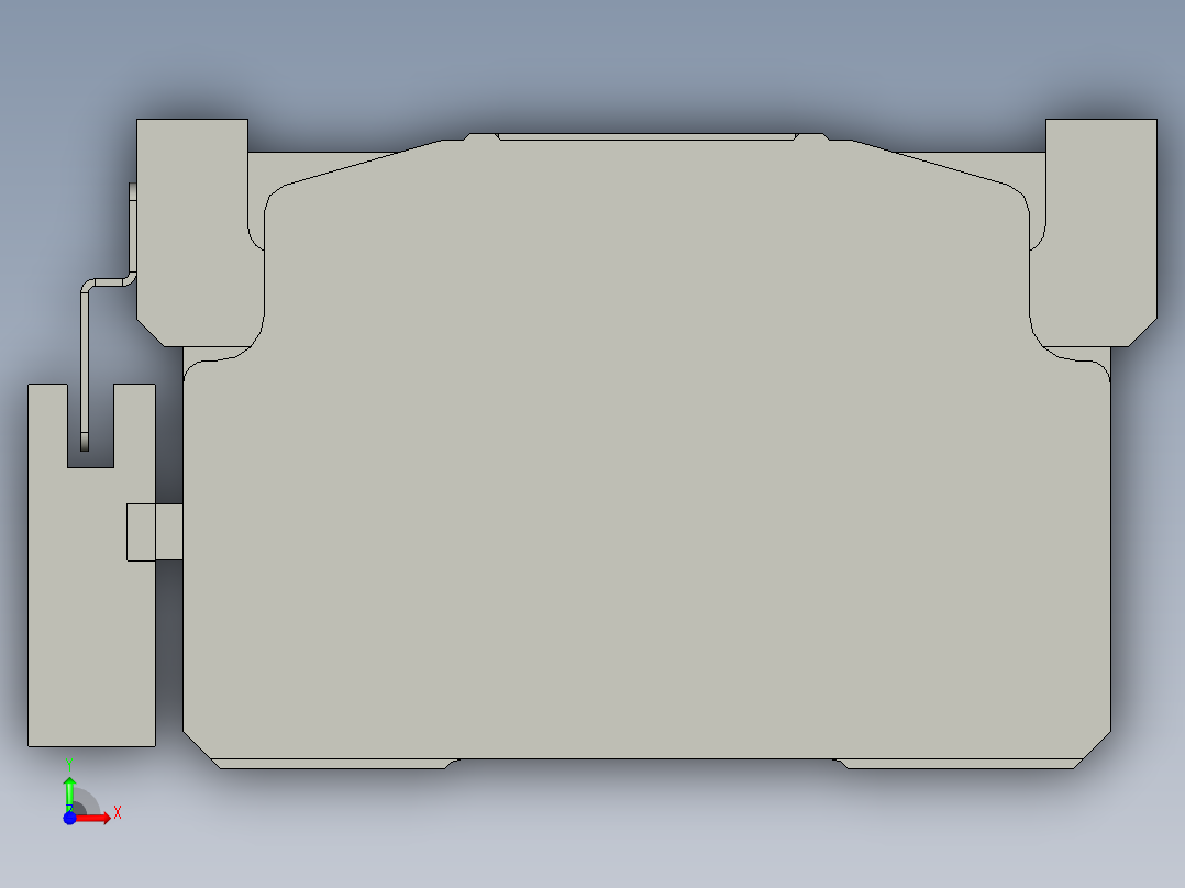 直线模组LHAT10-CA-S200-M-C3设计图纸前视图