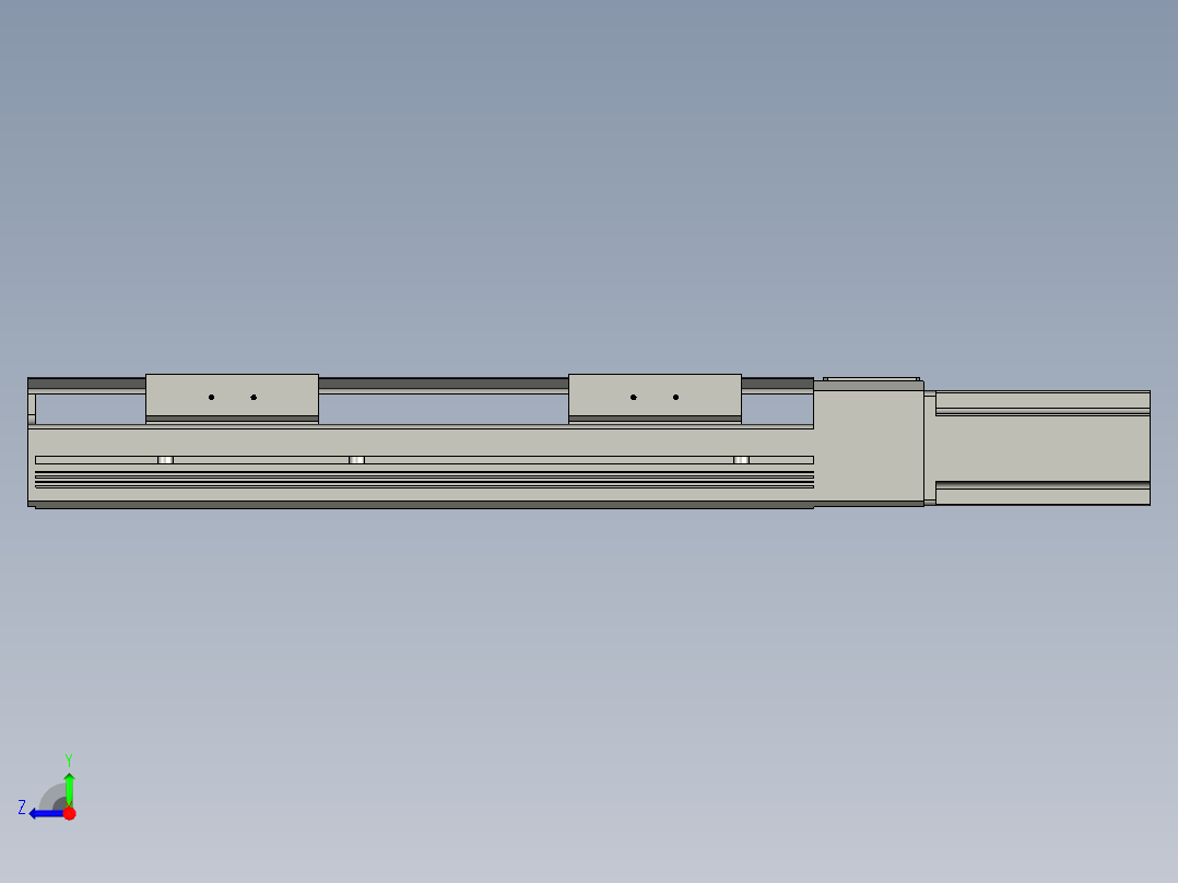 直线模组LHAT10-CA-S200-M-C3设计图纸右视图