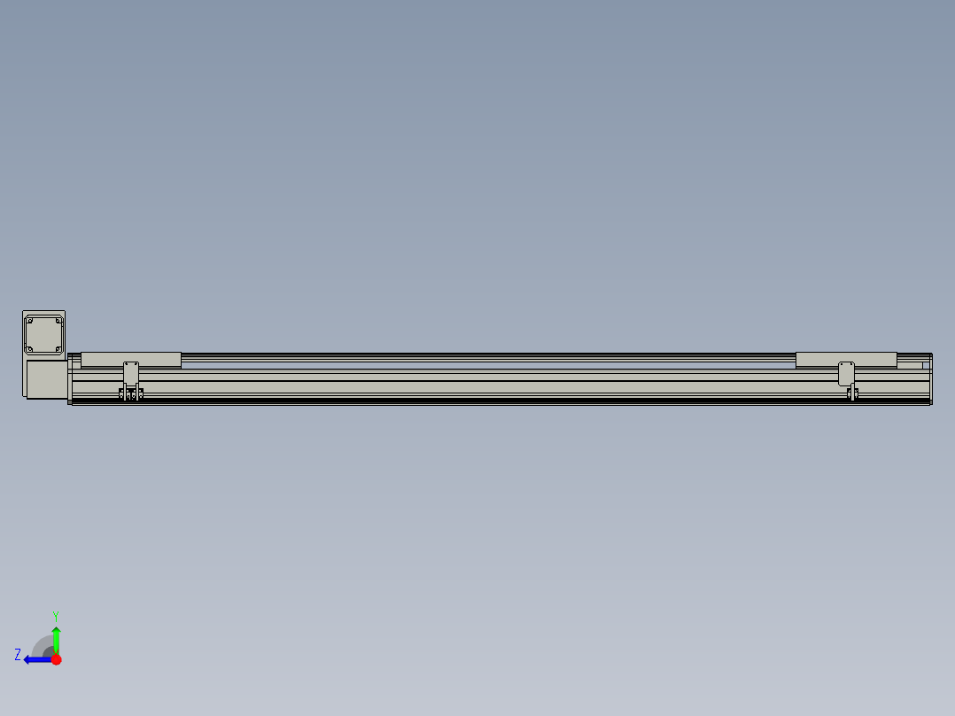 直线模组LHB21-L40-S1600-LU设计图纸右视图