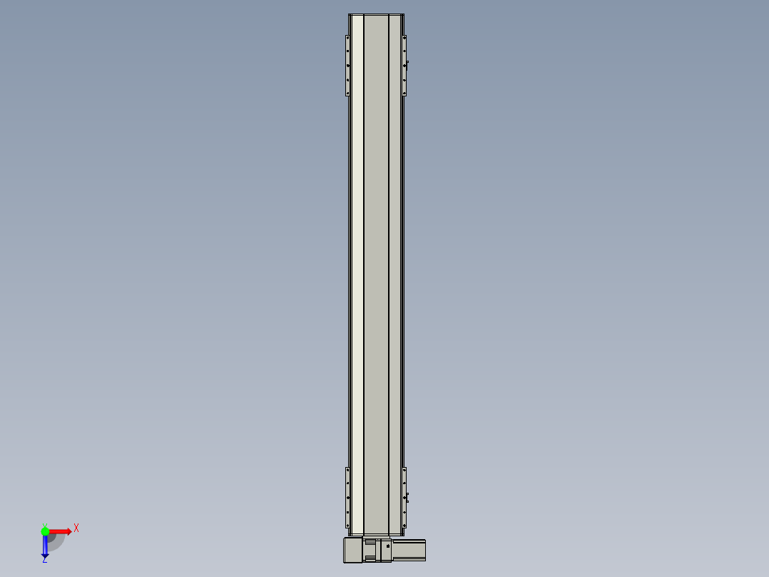 直线模组LHB21-L40-S1600-LU设计图纸俯视图