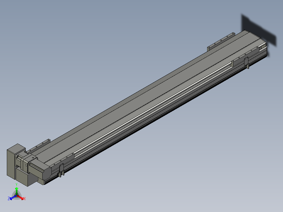 直线模组LHB21-L40-S1600-LU设计图纸正等轴测图