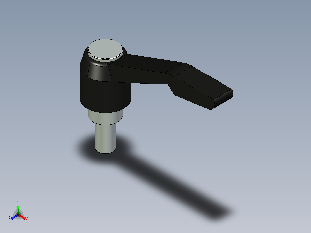 型材-KJN M8X16 CLAMPING LEVER KJN516543正等轴测图