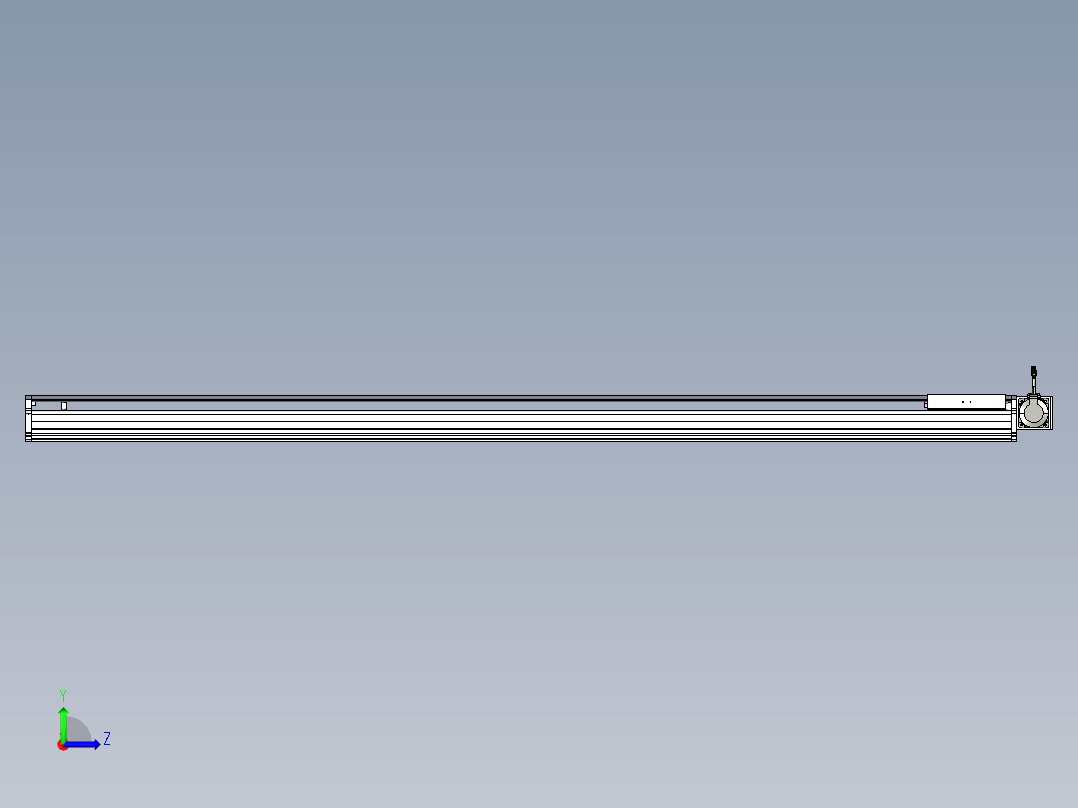 东锦同步带传动-直线滑台模组DH210B-L150-S2300-BL-P750W-C3左视图