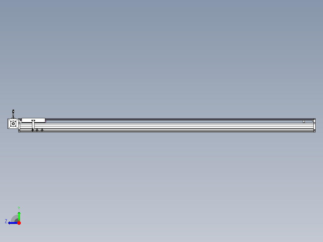 东锦同步带传动-直线滑台模组DH210B-L150-S2300-BL-P750W-C3右视图