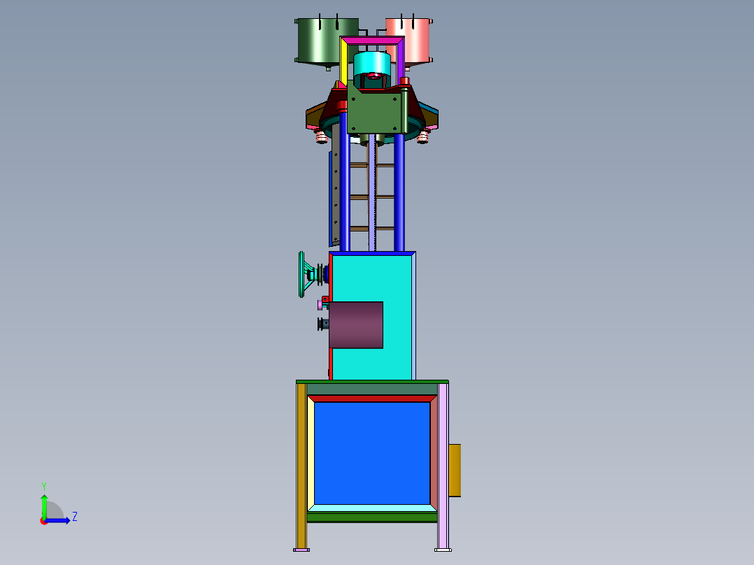 高粘度浆料锡膏硅胶搅拌机左视图