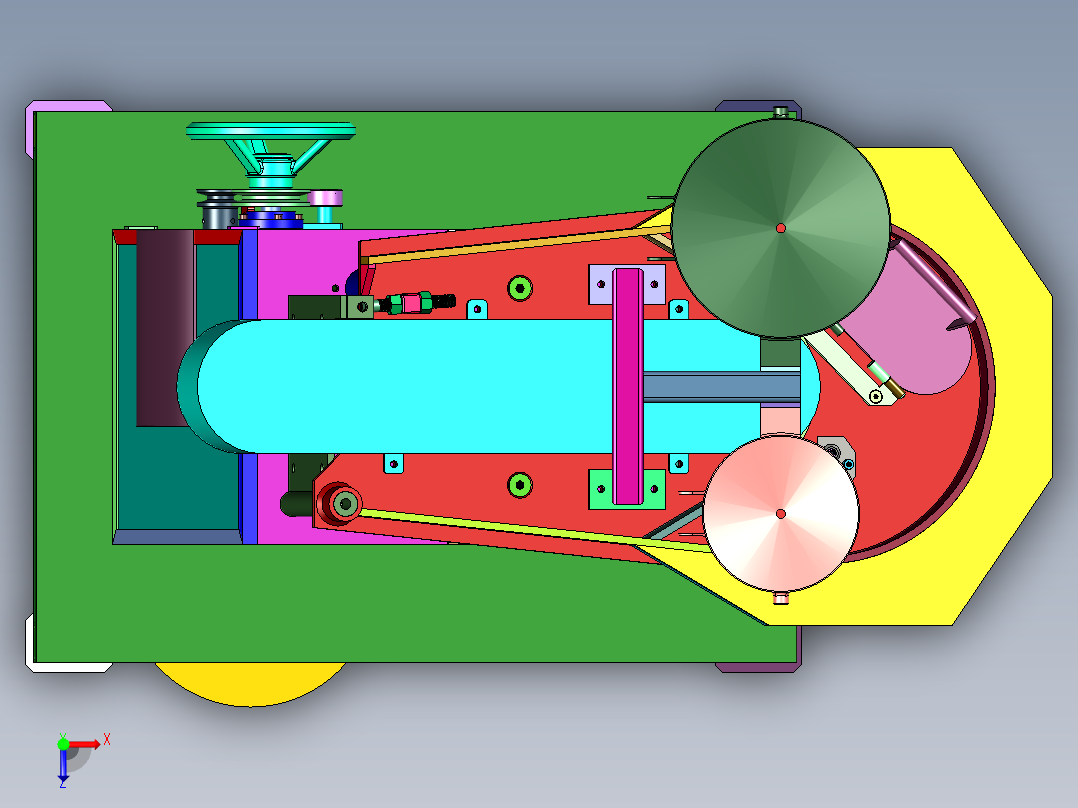 高粘度浆料锡膏硅胶搅拌机俯视图