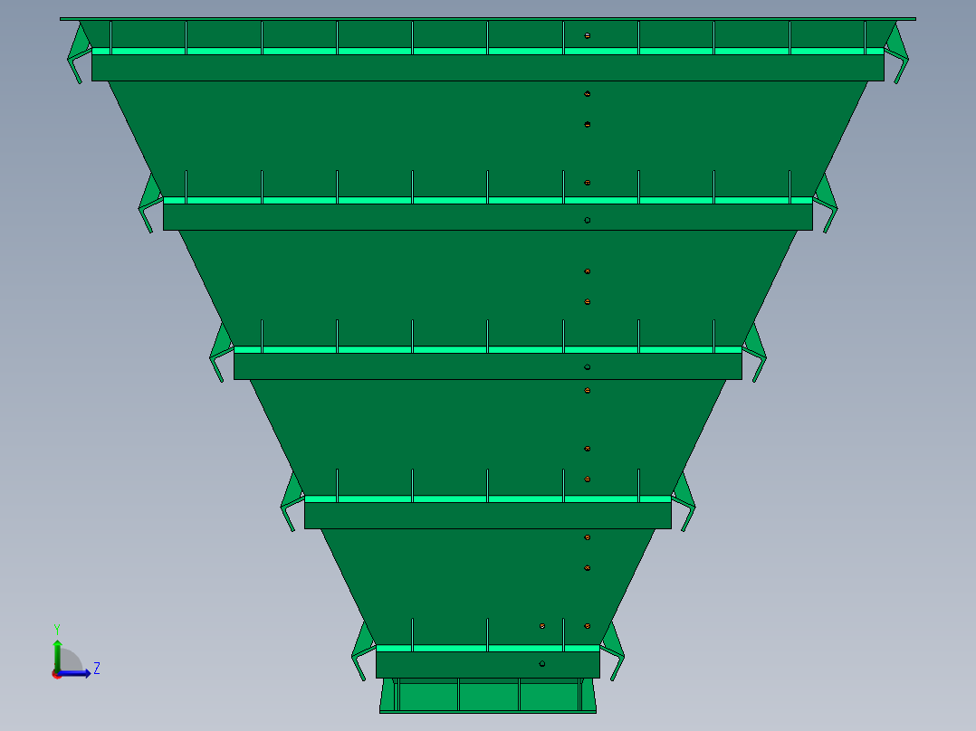 耐磨原料仓左视图