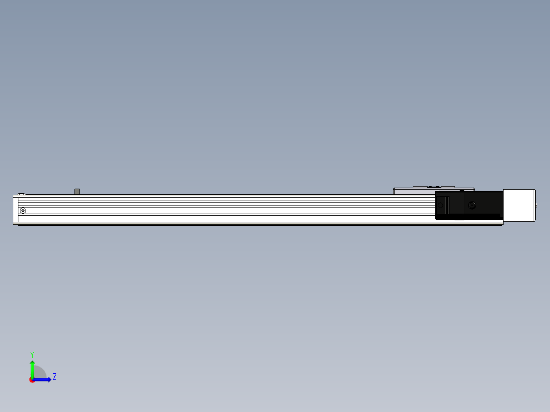 Toyo东佑达直线模组-ECH6-500-BR.igs左视图