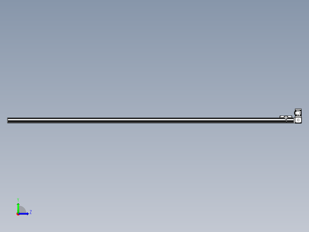 同步带全封闭直线模组TPA-HCB-105D-90-L2750-RU-Y-P20-N3左视图
