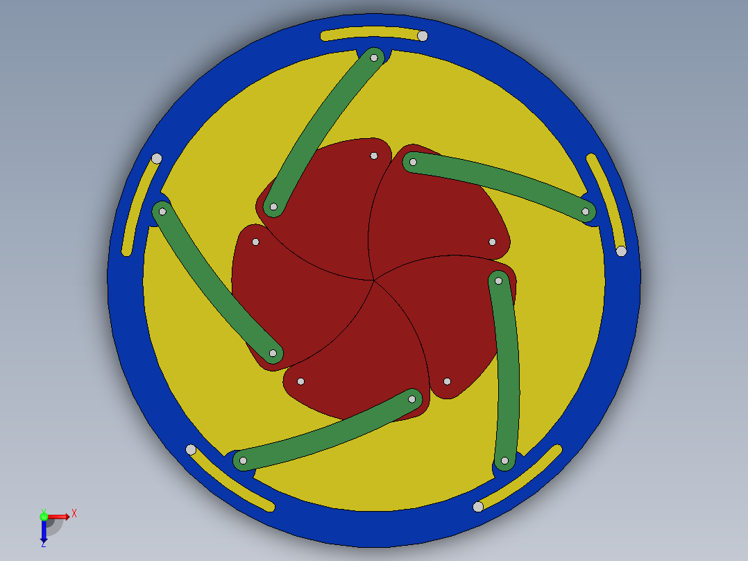 虹膜机构17俯视图