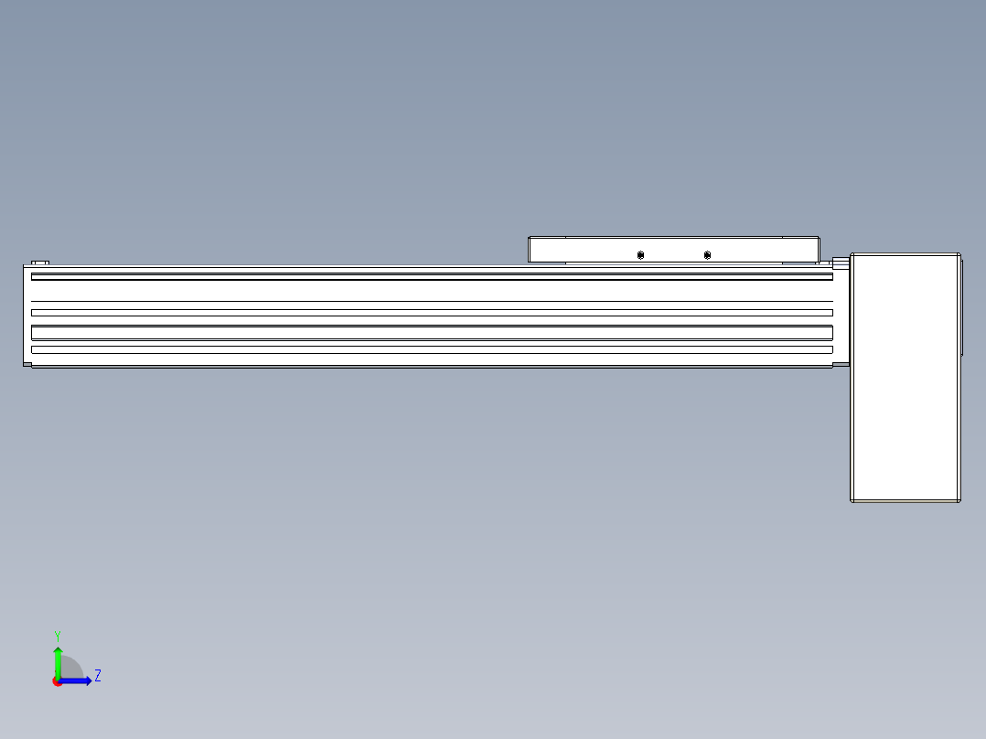 同步带全封闭直线模组TPA-HCB-120D-90-L250-LP-Y-P40-N3左视图