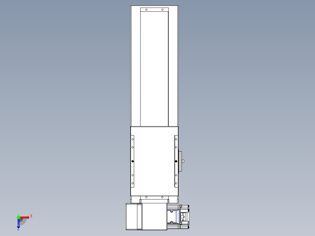 同步带全封闭直线模组TPA-HCB-120D-90-L250-LP-Y-P40-N3俯视图