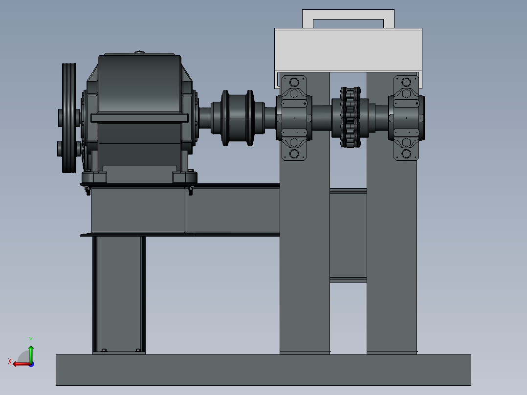 线材拉伸机后视图