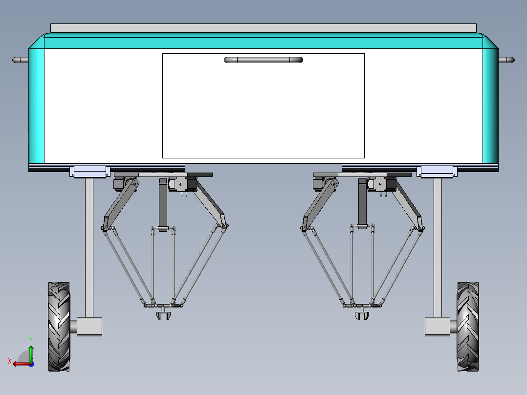 除草机器人后视图