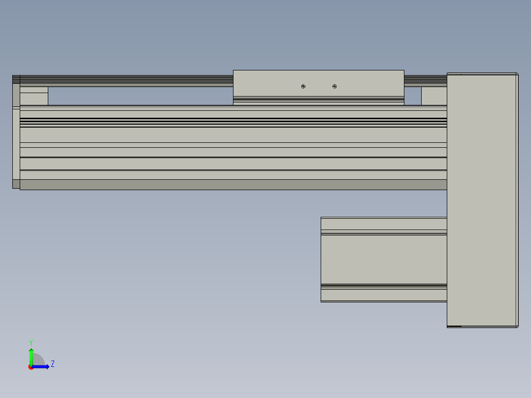 直线模组WG-LHA12-S100-D设计图纸左视图
