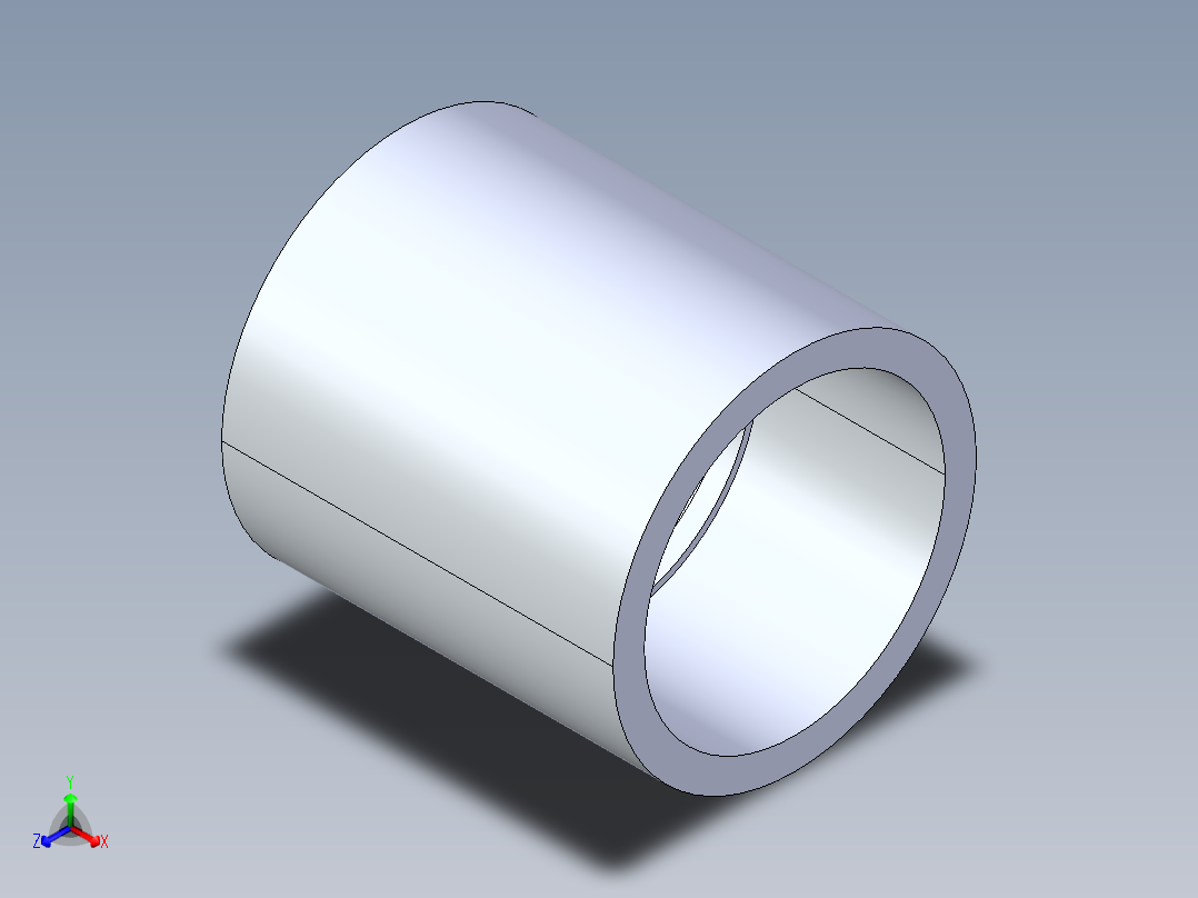 CPVC管件10-Sch80_Coupling_SxS_9829-025 _2.5in正等轴测图