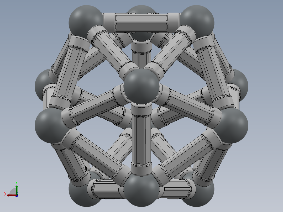 磁性二十面体后视图