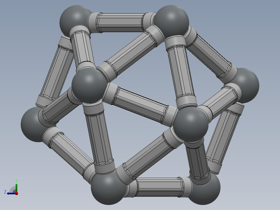 磁性二十面体右视图