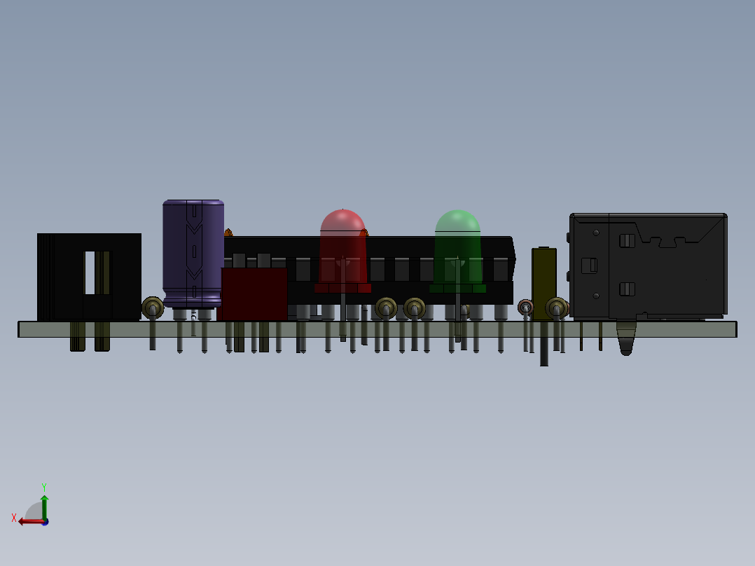 电路板pcb-usb-asp 11 STP IGS左视图